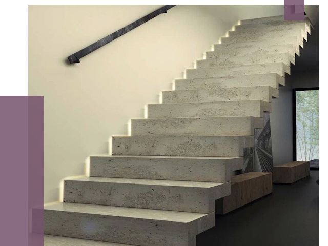 Облицовка бетонных лестниц в Барнауле от 4552 руб/м2 