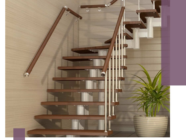 Изготовление модульных лестниц под ключ в Барнауле