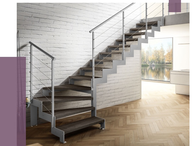 Г-образные лестницы под ключ в Барнауле от 36671 руб. | ПРОЛЁТ-Брн