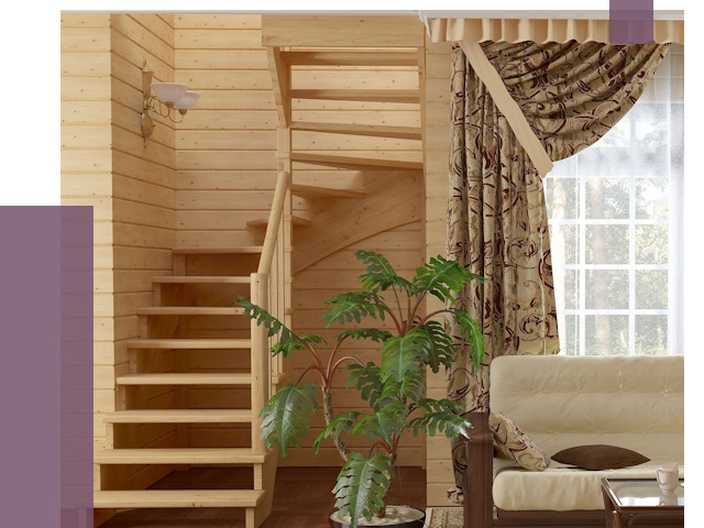 Лестницы для дачи в Барнауле от 75111 руб.  | ПРОЛЁТ-Брн