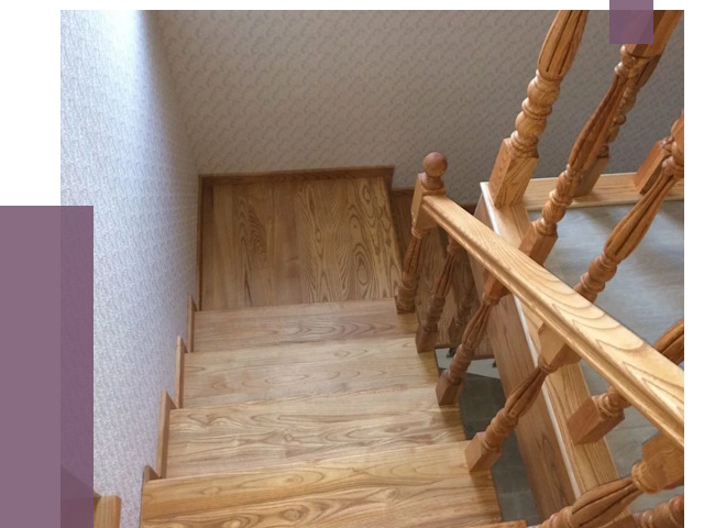 Сосновые лестницы в Барнауле под ключ от 7992 руб.  | ПРОЛЁТ-Брн