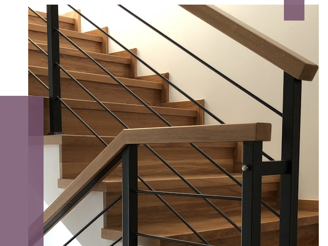 Обшивка металлической лестницы деревом в Барнауле от 4299 руб.