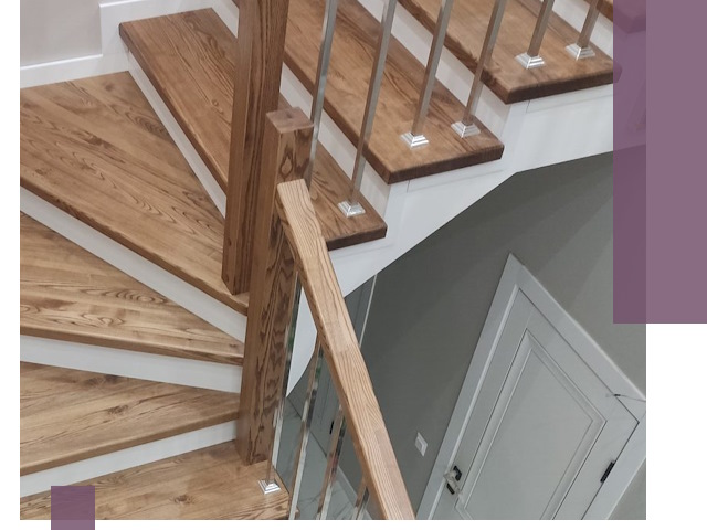 Обшивка металлических лестниц под ключ в Барнауле