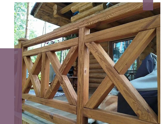 Деревянные перила под ключ в Барнауле от 7587 руб. 