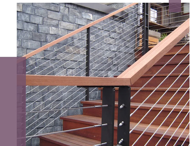 Тросовые перила под ключ в Барнауле от 7688 руб.