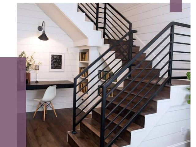 Перила для лестницы в доме в Барнауле от 7334 руб. — ПРОЛЁТ-Брн