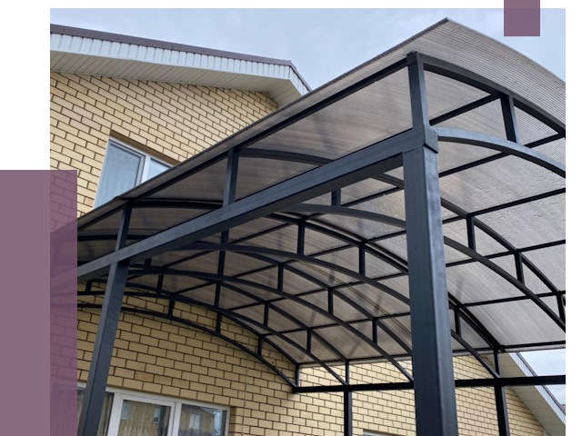 Монтаж козырьков в Барнауле от 11381 руб. | ПРОЛЁТ-Брн