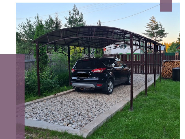 Навесы для автомобиля в Барнауле от 12999 руб.  | ПРОЛЁТ-Брн