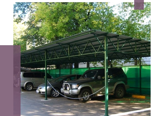 Навесы для парковки в Барнауле от 79411 руб. заказать | ПРОЛЁТ-Брн