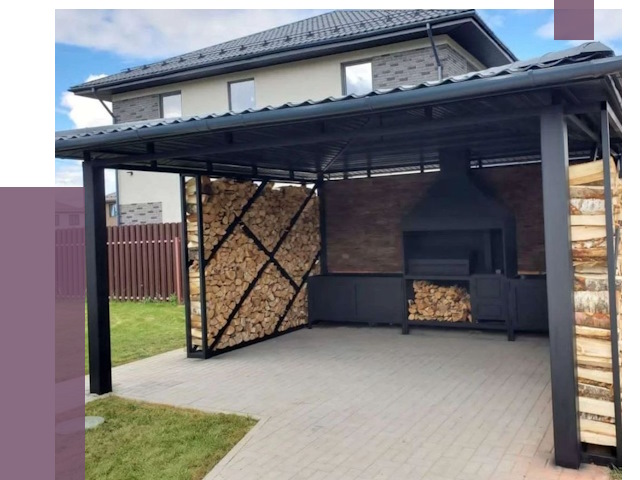 Навесы для барбекю в Барнауле от 12594 руб. под ключ | ПРОЛЁТ-Брн