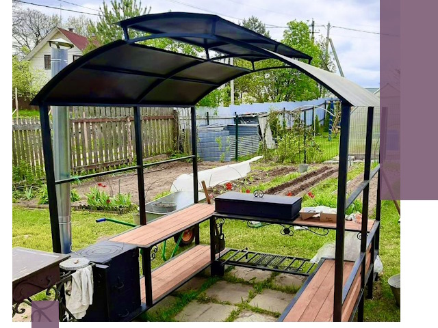 Навесы для барбекю в Барнауле: изготовление, монтаж и демонтаж