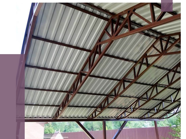 Навесы из профнастила в Барнауле от 7284 руб. | ПРОЛЁТ-Брн