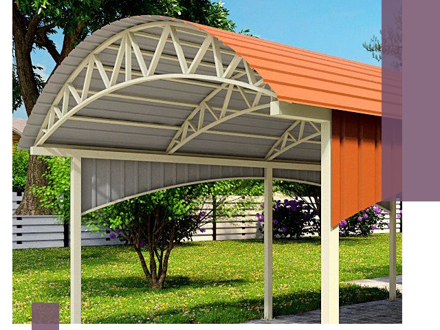 Навесы из профнастила под ключ в Барнауле — установка и монтаж