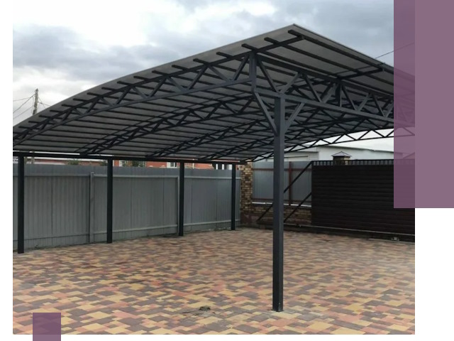 Металлические навесы под ключ в Барнауле — изготовление и монтаж