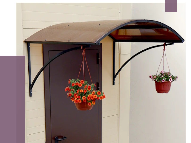 Козырьки над входом в Барнауле от 14668 руб.  | ПРОЛЁТ-Брн