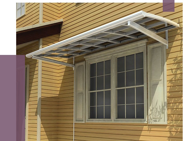 Козырьки над окнами в Барнауле от 7536 руб. — монтаж, покупки | ПРОЛЁТ-Брн