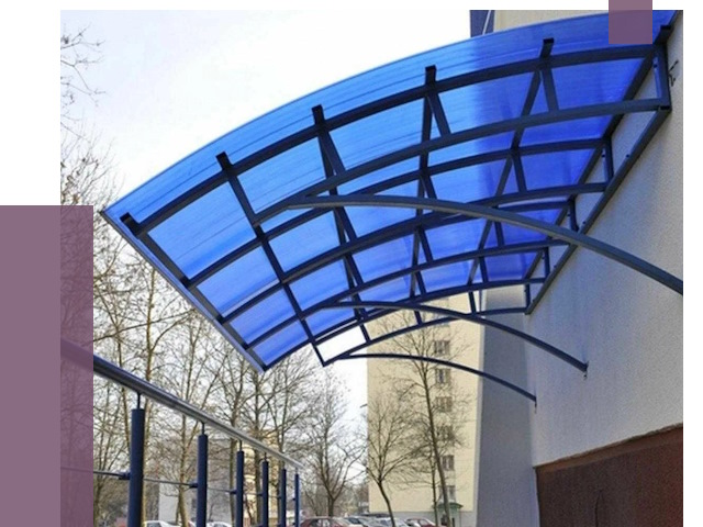 Козырьки из поликарбоната в Барнауле от 4249 руб. под ключ | ПРОЛЁТ-Брн