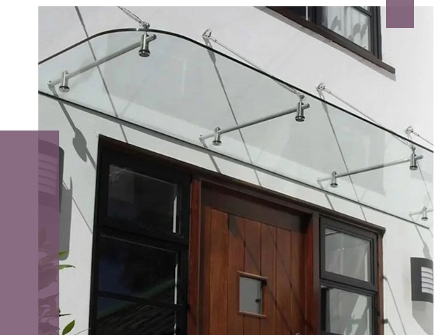 Стеклянные козырьки в Барнауле от 18715 руб. | ПРОЛЁТ-Брн