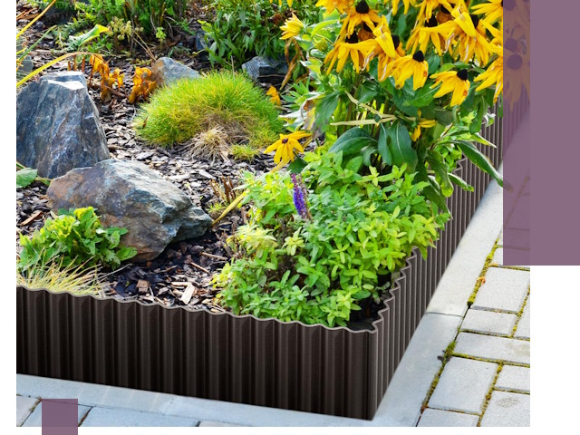 Металлические бордюры для клумб в Барнауле — производство и монтаж