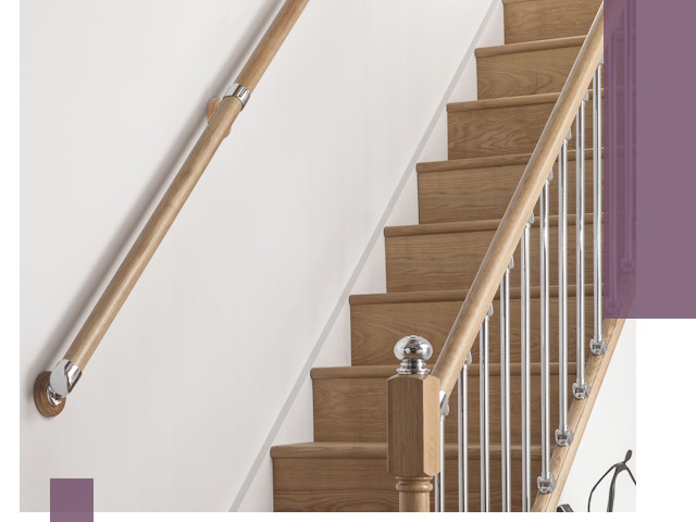 Пристенные поручни из стали и нержавейки под монтаж в Барнауле